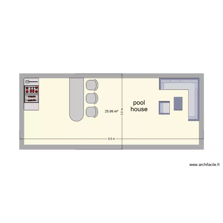 pool house. Plan de pool house. Plan de