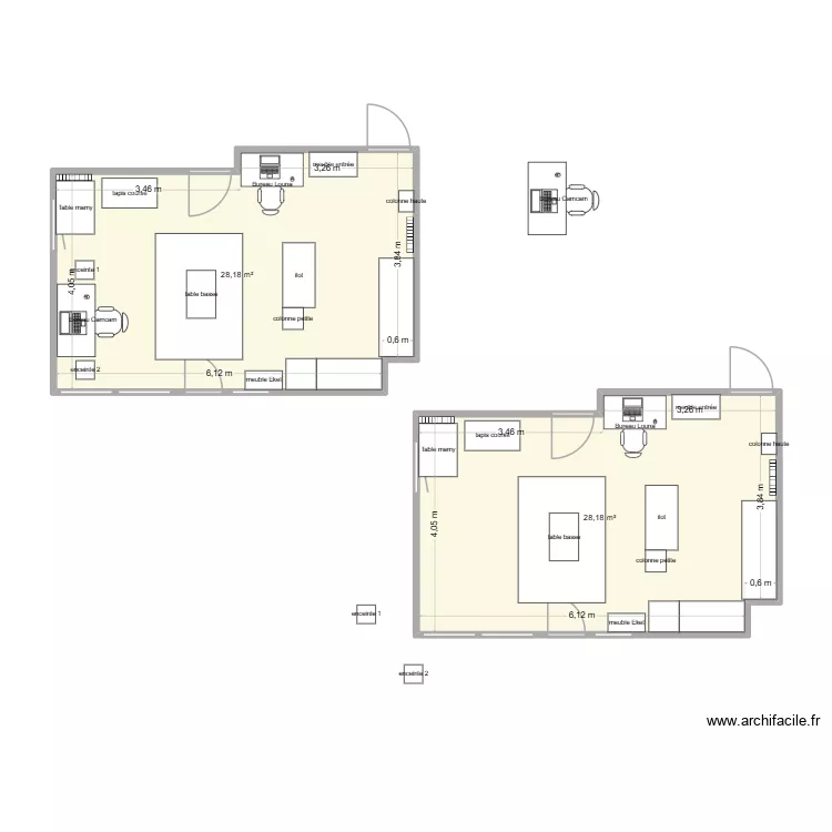 APPARTEMENT VH TAH. Plan de 2 et 56 m² APPARTEMENT VH TAH. Plan de 2 et 56 m²