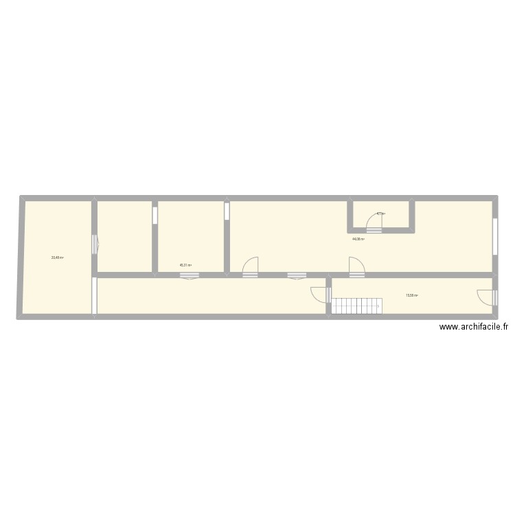 3 maisons. Plan de 5 pièces et 130 m2