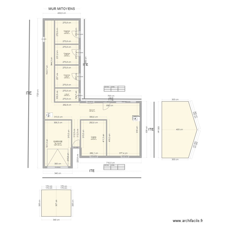 QUINTOIS LOUISE. Plan de 7 pièces et 104 m2