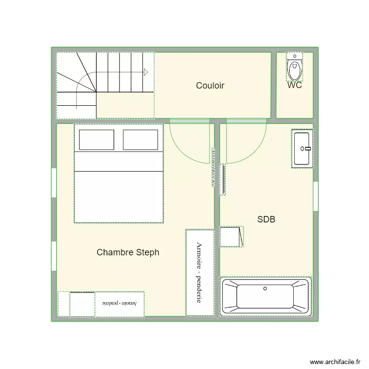 2&egrave;me &eacute;tage Attert. Plan de 