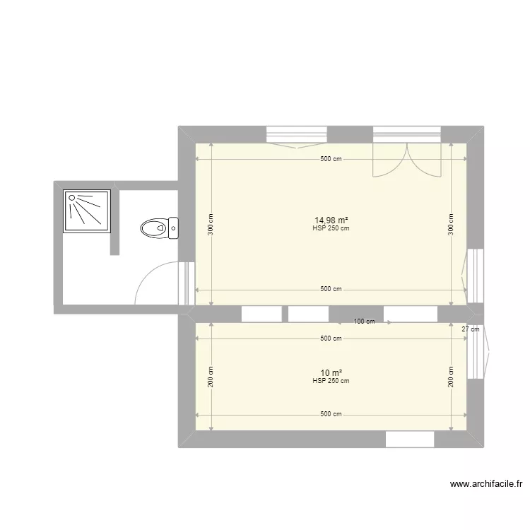 RDC B NADIA. Plan de 2 et 25 m² RDC B NADIA. Plan de 2 et 25 m²