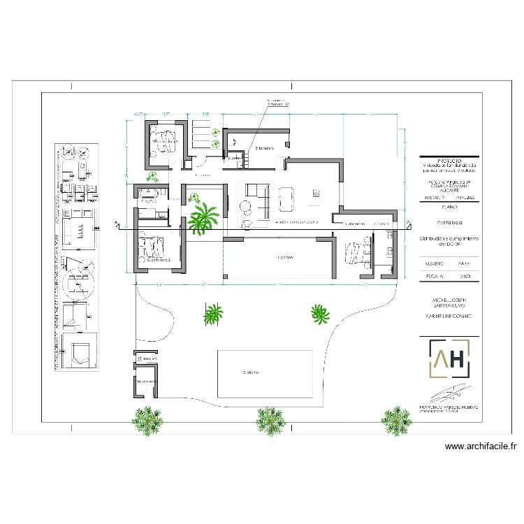 Maison de la famille Barrionuevo. Plan de 