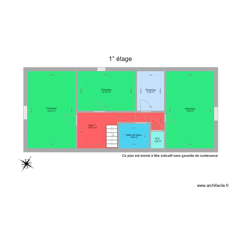 1&deg; &eacute;tage chaffour . Plan de 