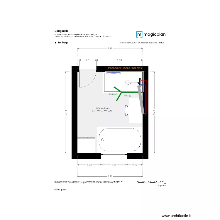 Plan Projet  Cougouille. Plan de 