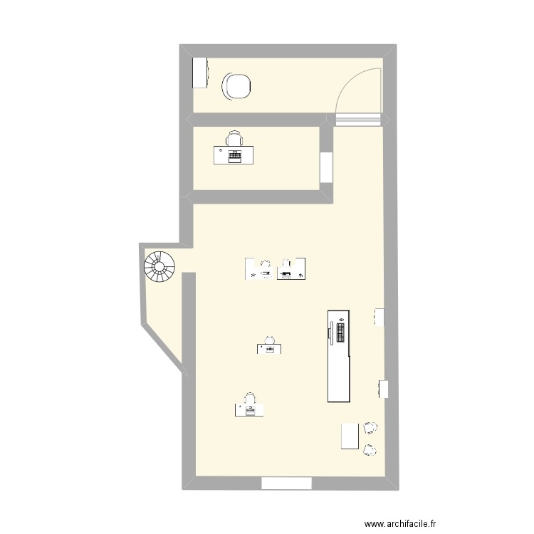 OCL. Plan de 3 pièces et 31 m2