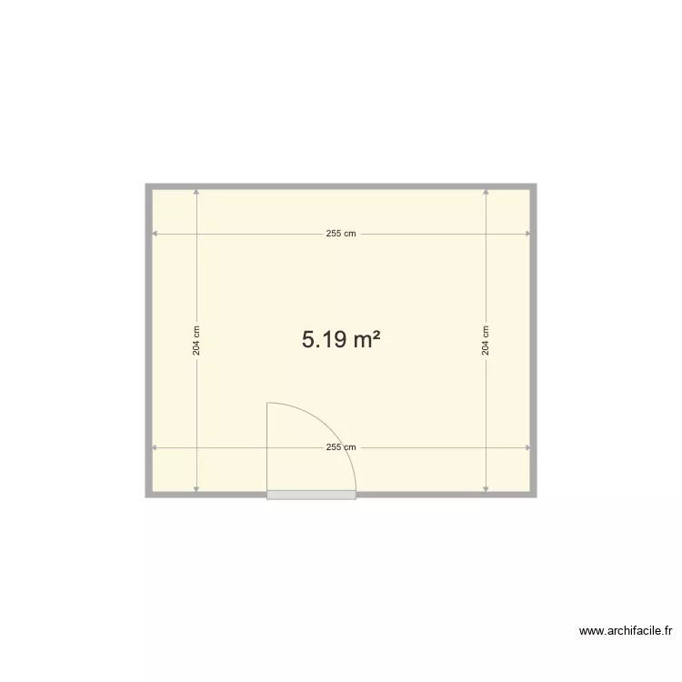 Tour du Roy SdB. Plan de 1  et 5 m²