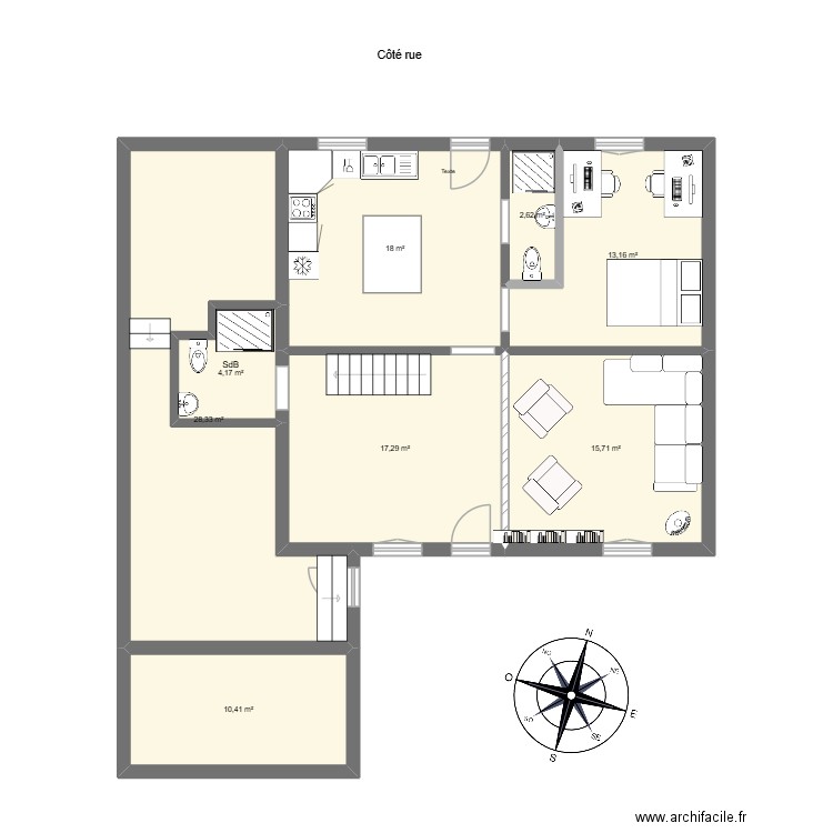 test zut. Plan de 18 pièces et 176 m2