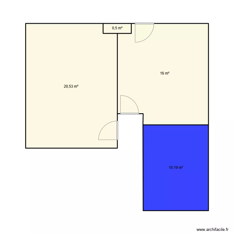 Plan am&eacute;nagement grenier. Plan de 4  et 47 m²