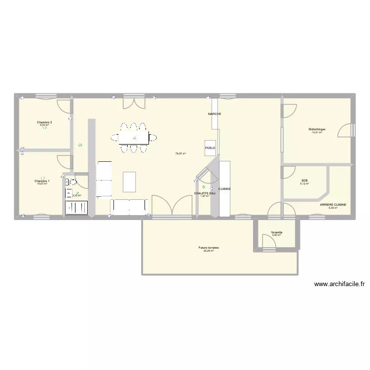 MAISON PIEUSE. Plan de 10 pièces et 161 m²