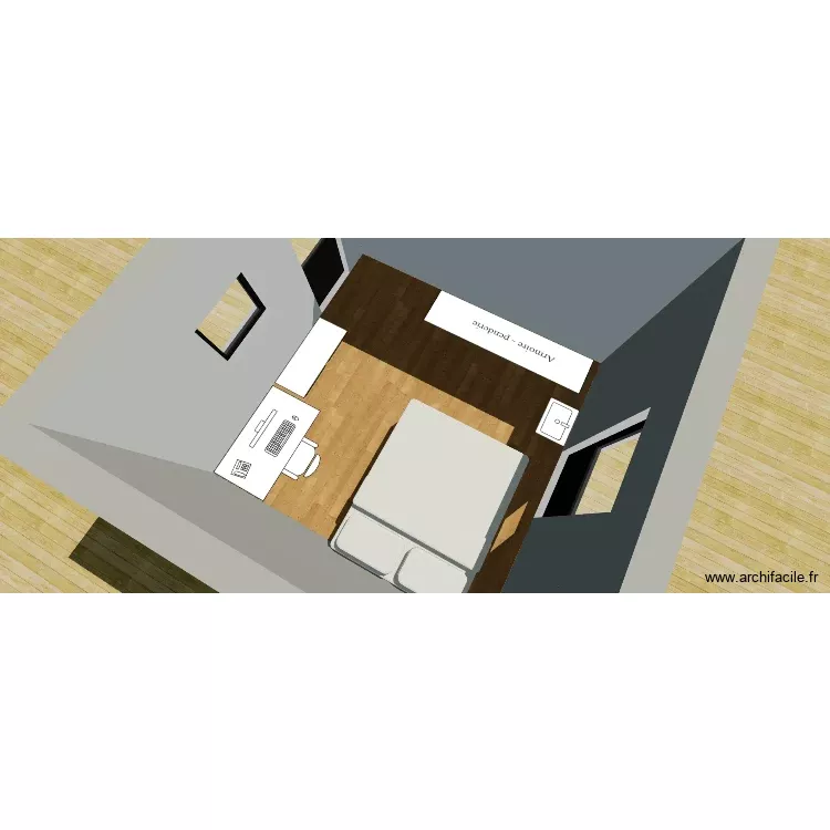 ch Jules. Plan de 1 Pièce et 15 m² ch Jules. Plan de 1 Pièce et 15 m²