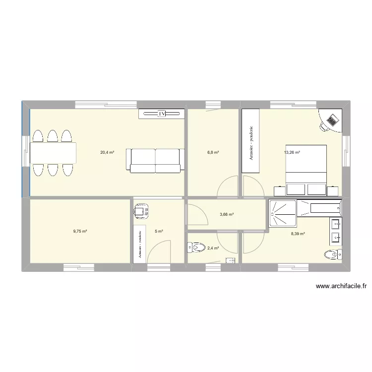 maison fianele. Plan de 