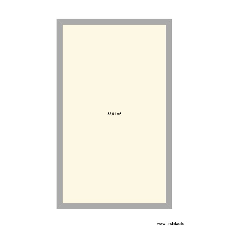 PPP. Plan de 1 pièce et 39 m2
