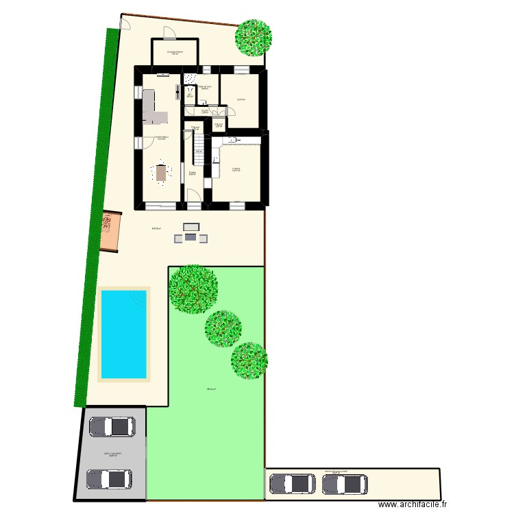 CACIOPPO. Plan de 29 pièces et 602 m2