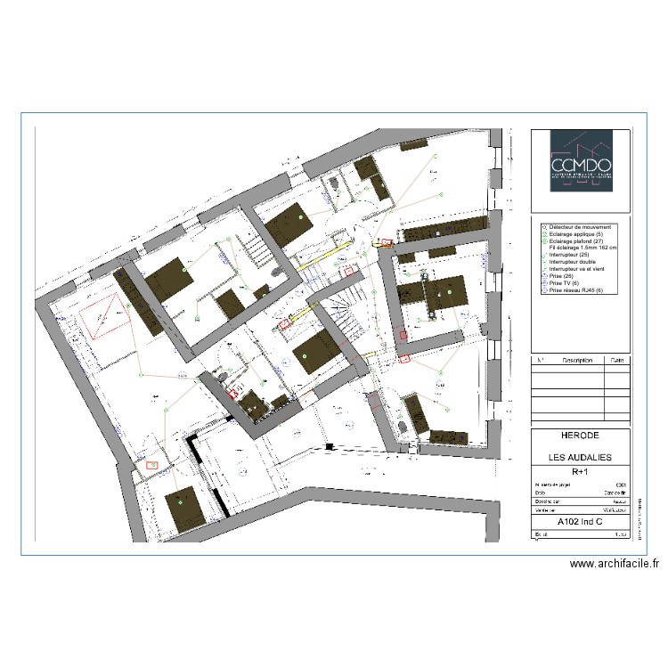 PLAN R+1 SUZE. Plan de 0 pièce et 0 m2