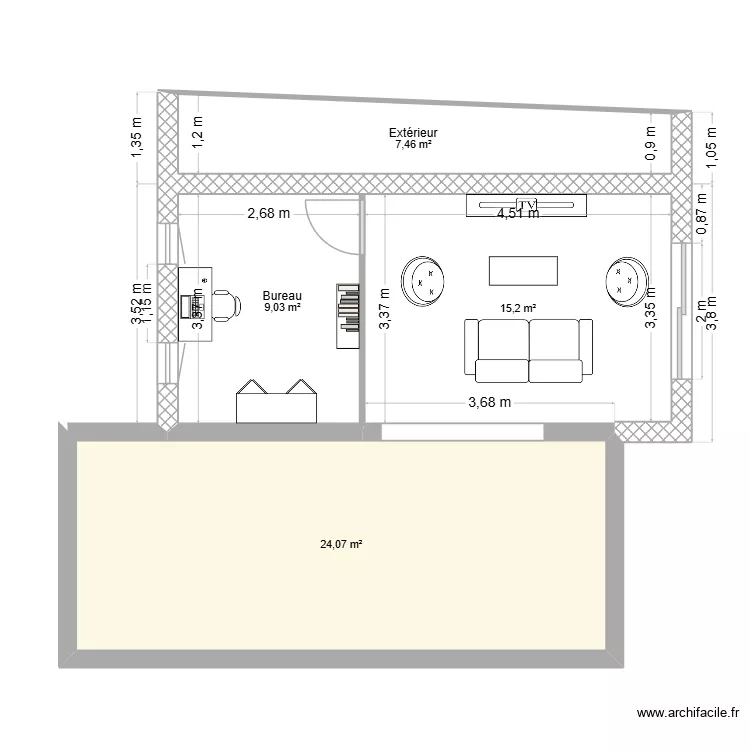 SAINT ETIENNE DE MONT LULC. Plan de 4 et 56 m² SAINT ETIENNE DE MONT LULC. Plan de 4 et 56 m²