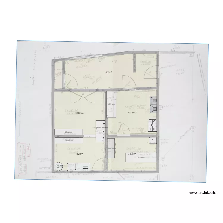 Carr&eacute;. Plan de 