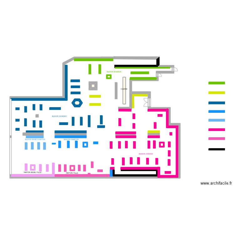PLAN Carrefour. Plan de 7 pièces et 1 m2
