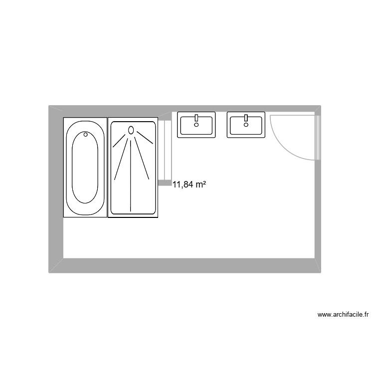 sdb. Plan de 0 pièce et 0 m2