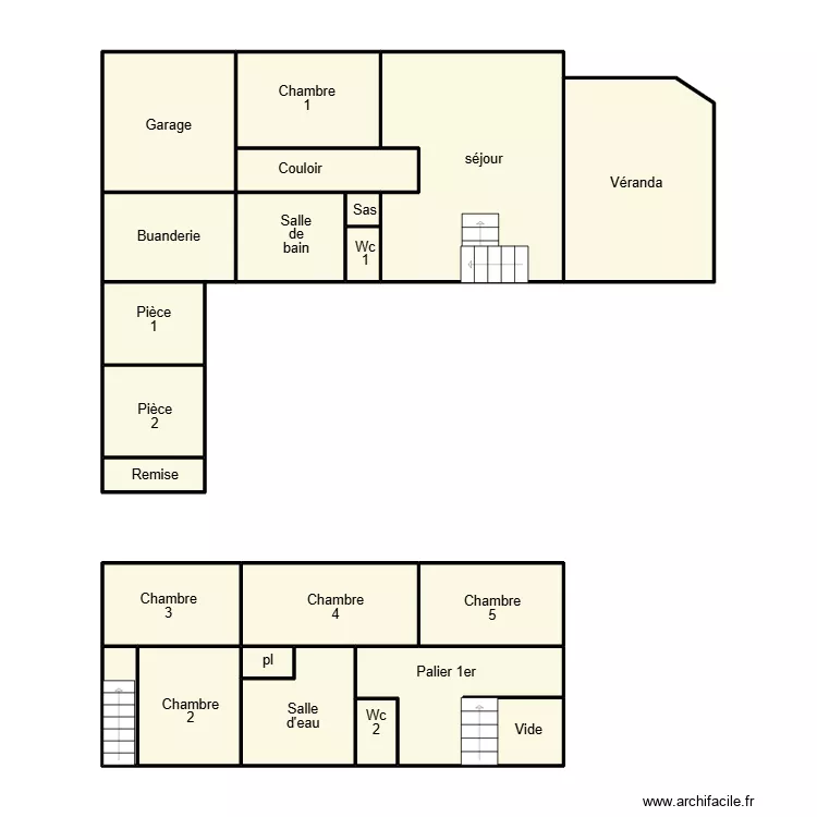 LOCTUDY LESAEC. Plan de 
