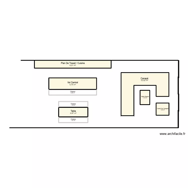 villa 2. Plan de 9  et 36 m²