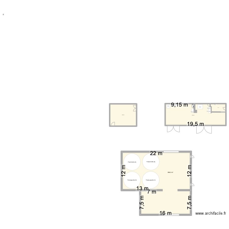 plan locaux. Plan de 4 pièces et 576 m2