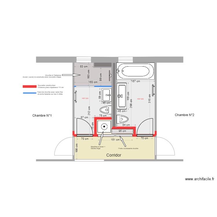Magnenat Epalinges. Plan de 6 pièces et 14 m2