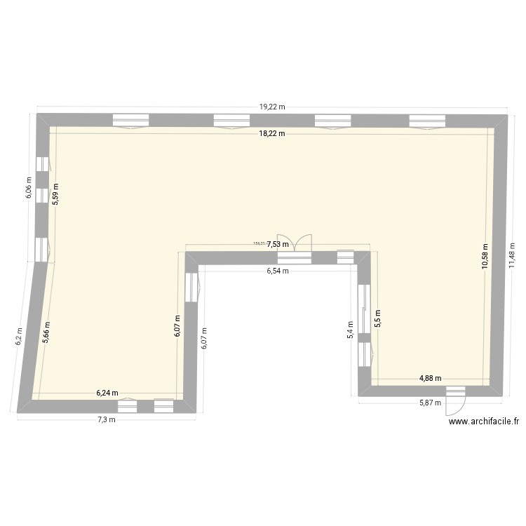 8MAI2025creation. Plan de 1 pièce et 156 m2