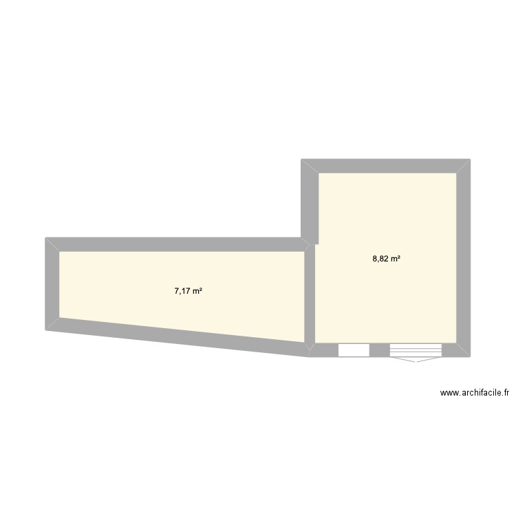 Plan de test. Plan de 2 pièces et 16 m2