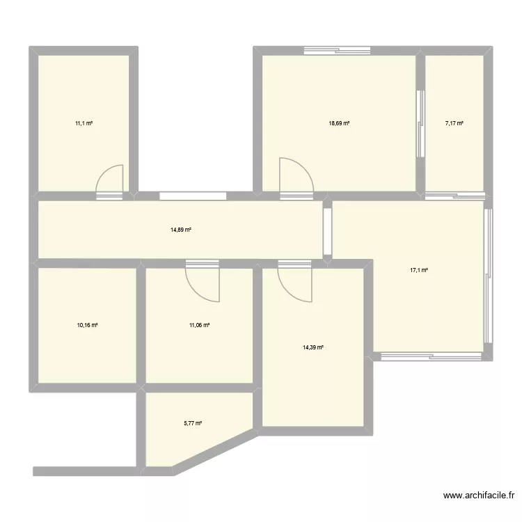 Dari - 2026. Plan de 9  et 110 m²