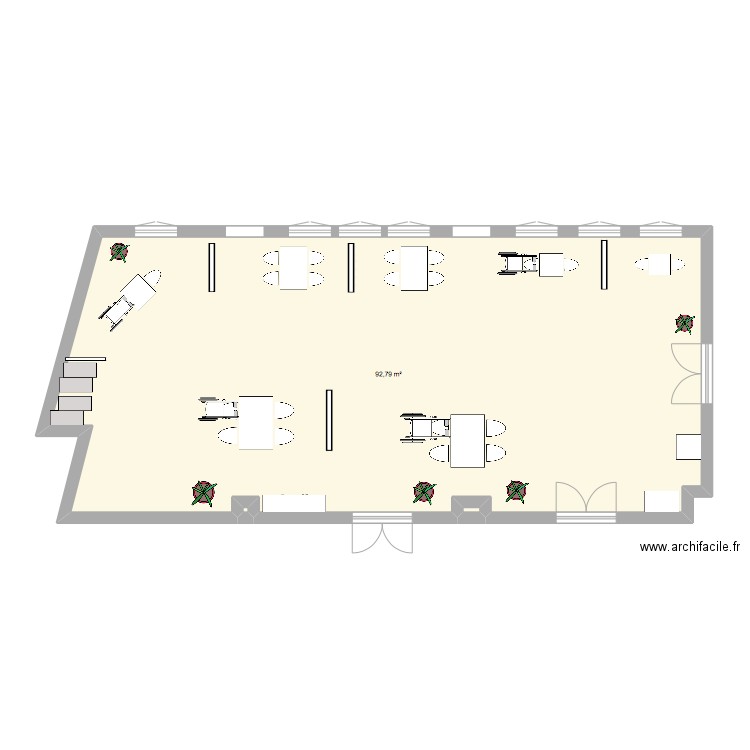 Plan salle à manger EHPAD . Plan de 0 pièce et 0 m2