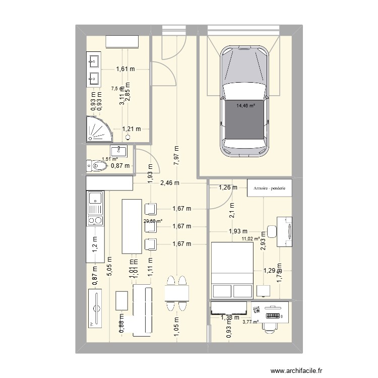 MAISON 3. Plan de 0 pièce et 0 m2