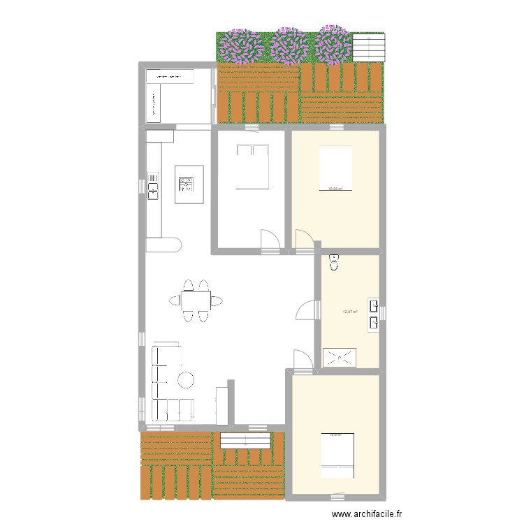 Alina Pop. Plan de 3 pièces et 50 m2