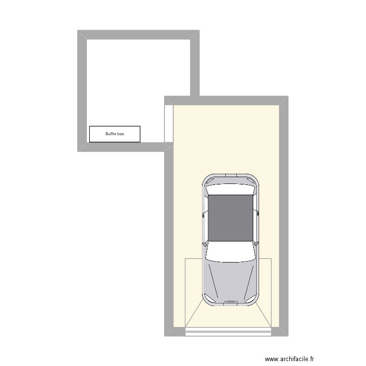 Garage cave. Plan de 1 pièce et 20 m2