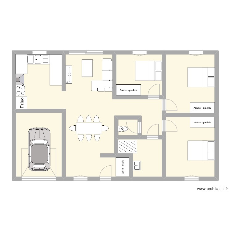 plan maison corme ecluse. Plan de 6 pièces et 109 m2