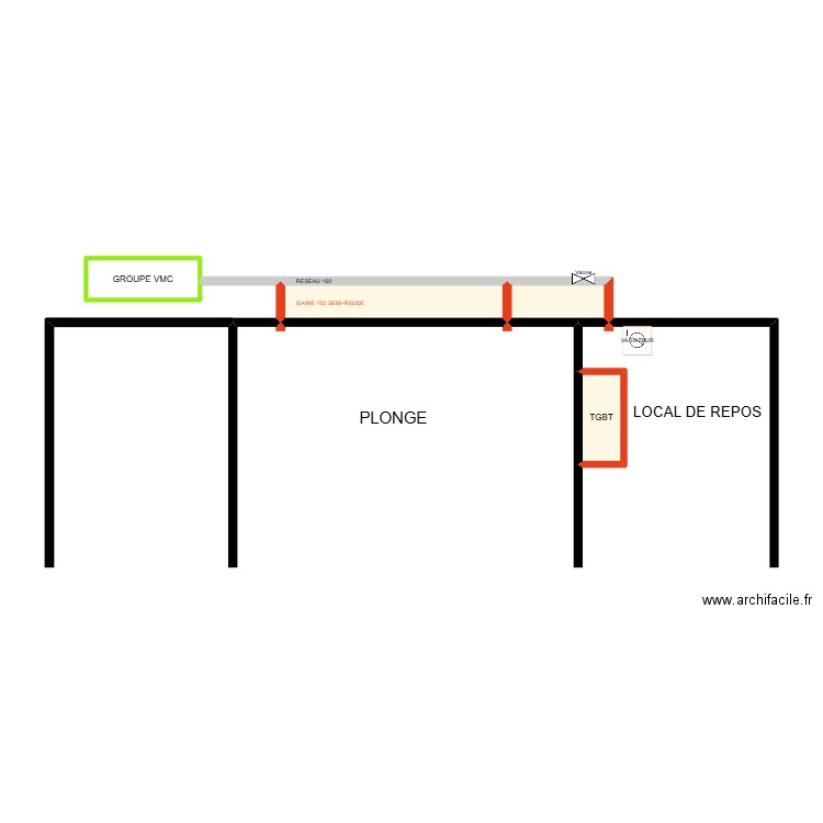 VMC LE PETIT GASCON. Plan de 4 pièces et 8 m2