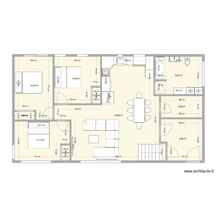 haut 225 GC . Plan de 