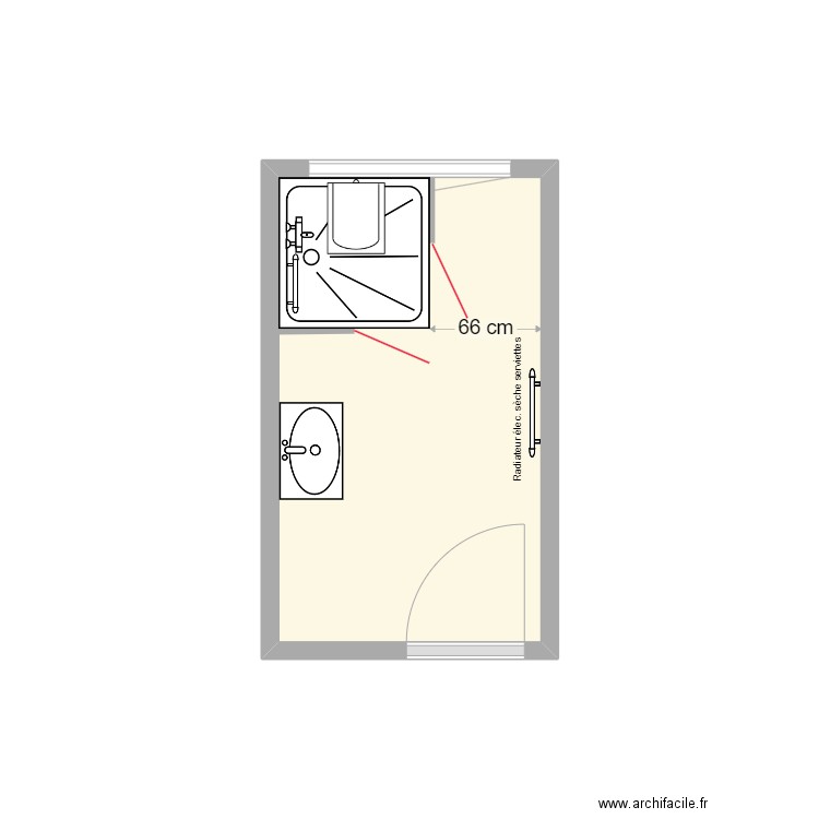 Hamm_Projet. Plan de 1 pièce et 4 m2