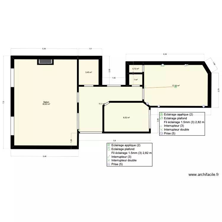 Projet Caulaincourt. Plan de 