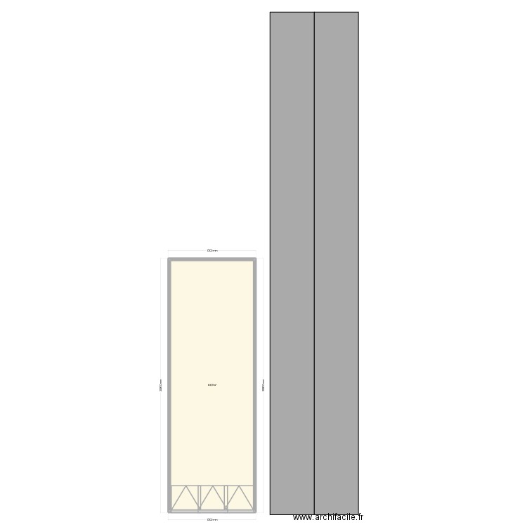 petit coté ancien. Plan de 1 pièce et 139 m2