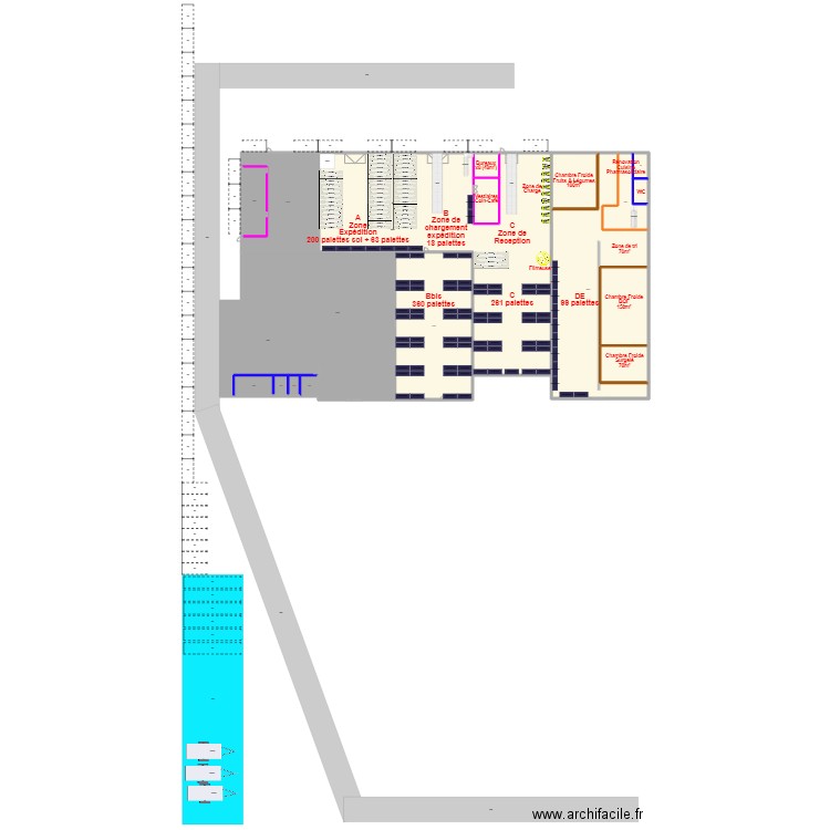 22D Final. Plan de 19 pièces et 3934 m2