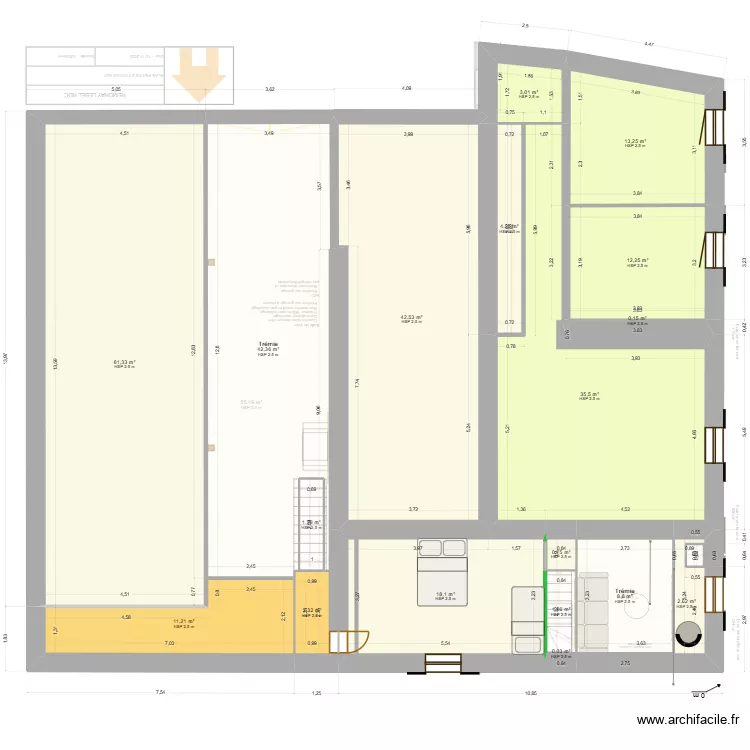 Projet SUD. Plan de 47 Pièces et 525 m² Projet SUD. Plan de 47 Pièces et 525 m²