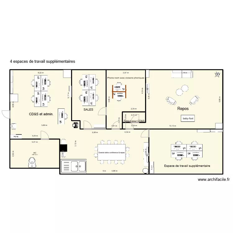 Aménagement des bureaux LS-3. Plan de Aménagement des bureaux LS-3. Plan de