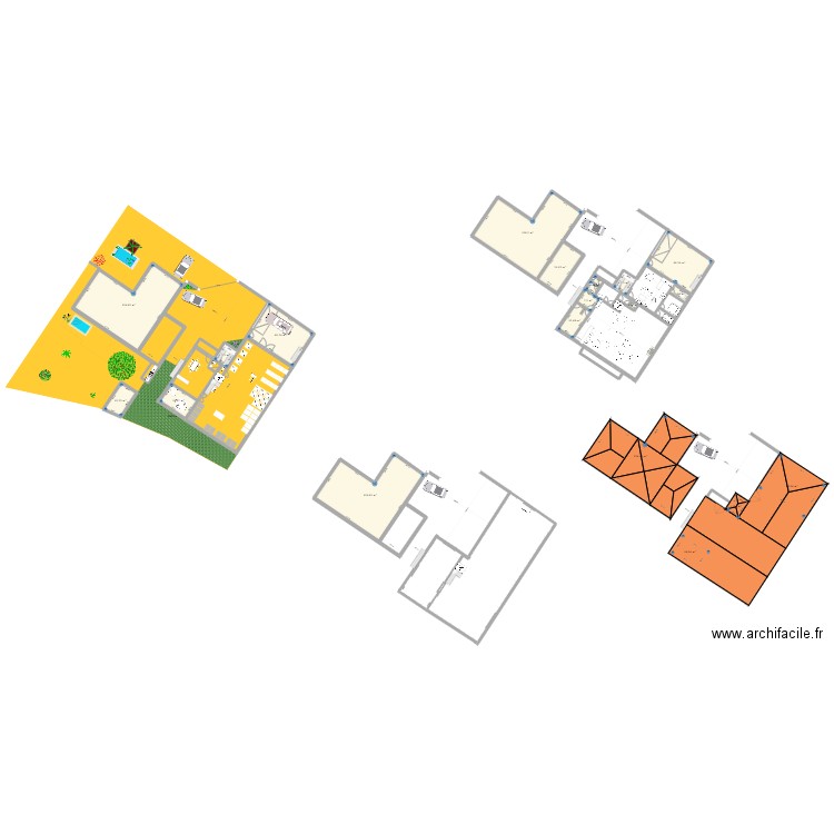 gluten. Plan de 19 pièces et 870 m2