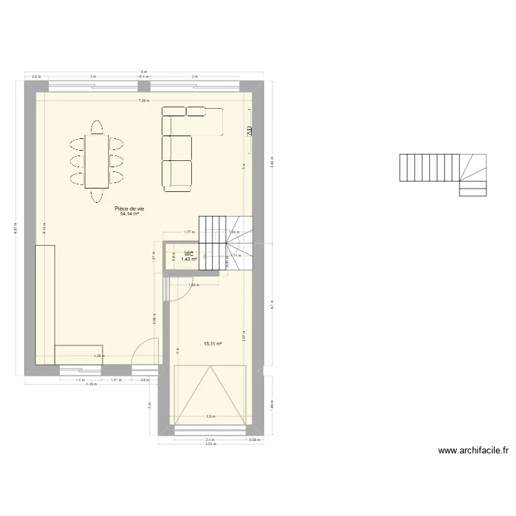 maison chatel. Plan de 