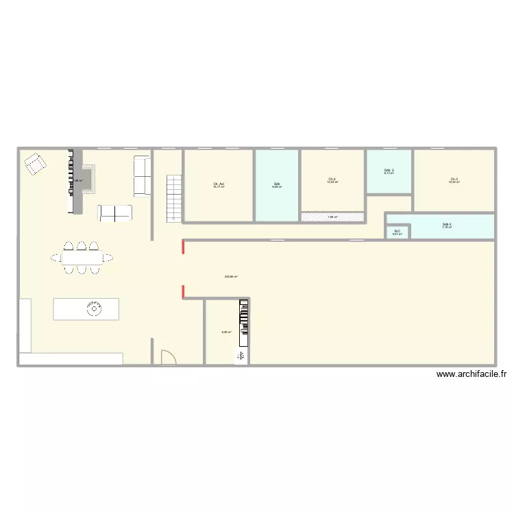 QUINSAC projet. Plan de 11  et 300 m²