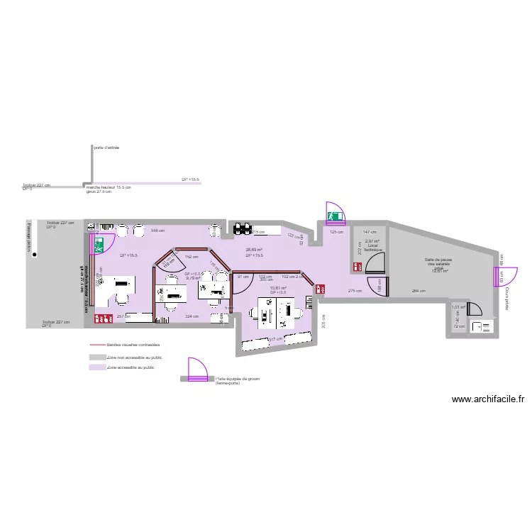 WIMOOV CAUDRY AVANT TRAVAUX. Plan de 