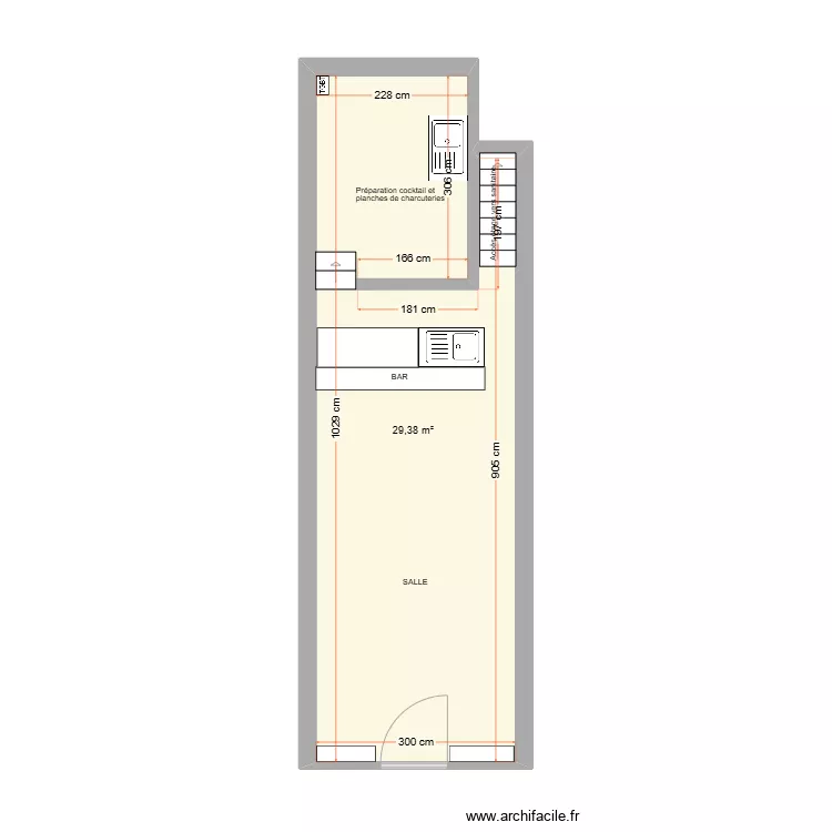 921 plan avant am&eacute;nagement. Plan de 