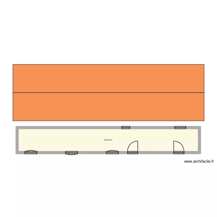 plan petite maison. Plan de 1  et 24 m²