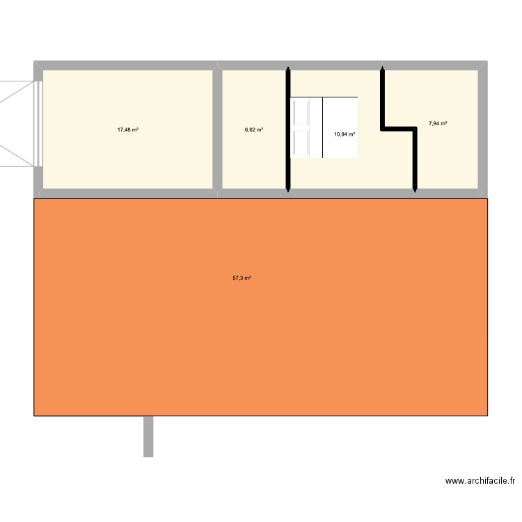 palau3. Plan de 5 pièces et 100 m2